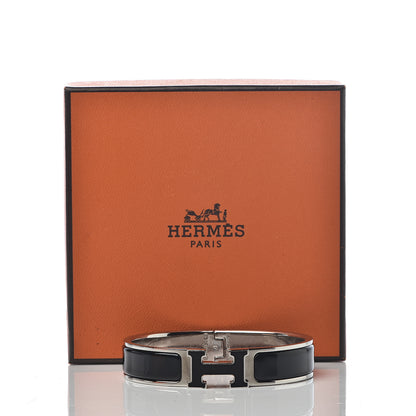 Hermes Enamel Narrow Clic Clac H Bracelet PM Black 6 of 6