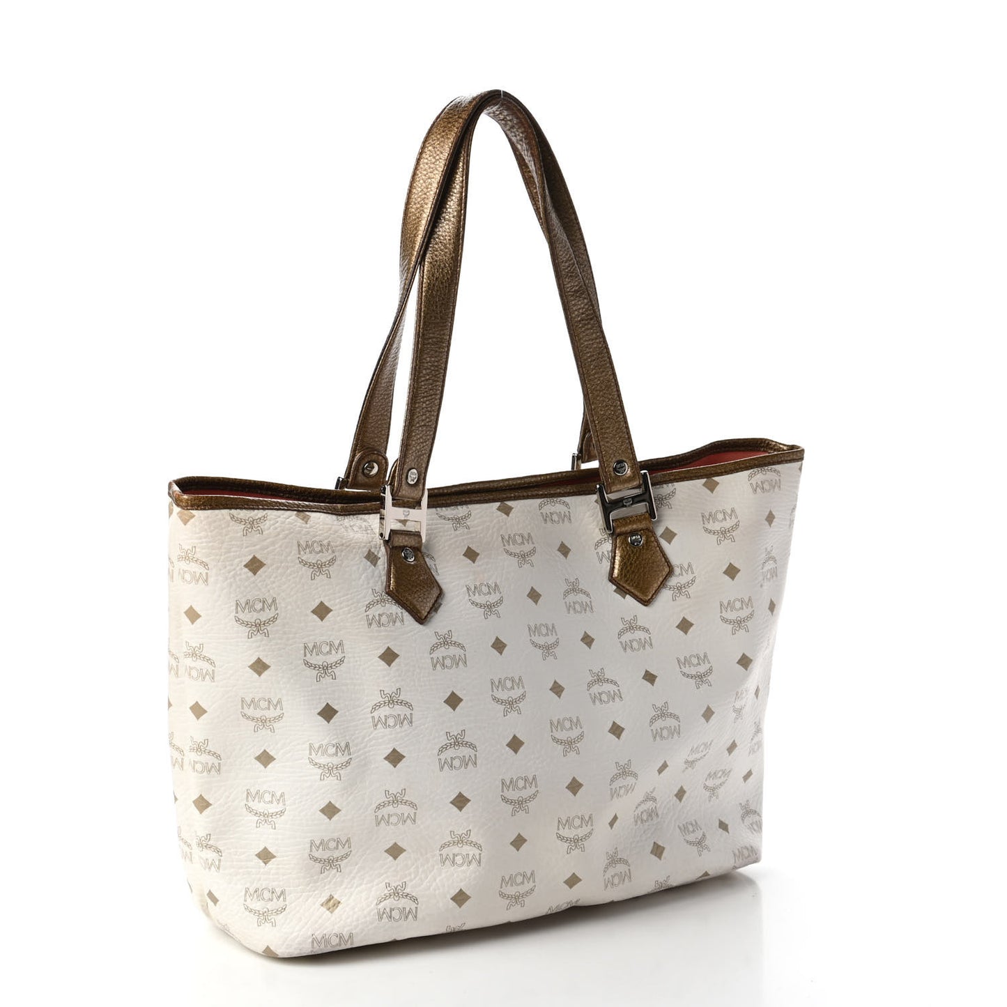 Visetos Striped Princess Lion Shoulder Bag White