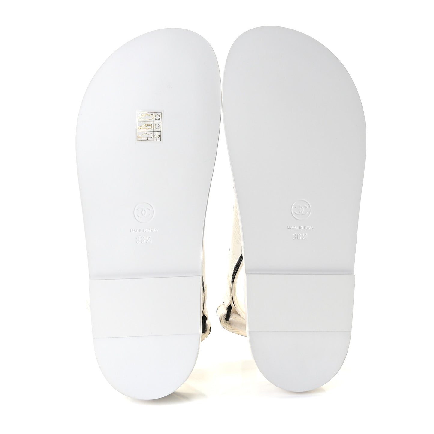 Printed Calfskin Velcro Dad Sandals 36.5 White Black