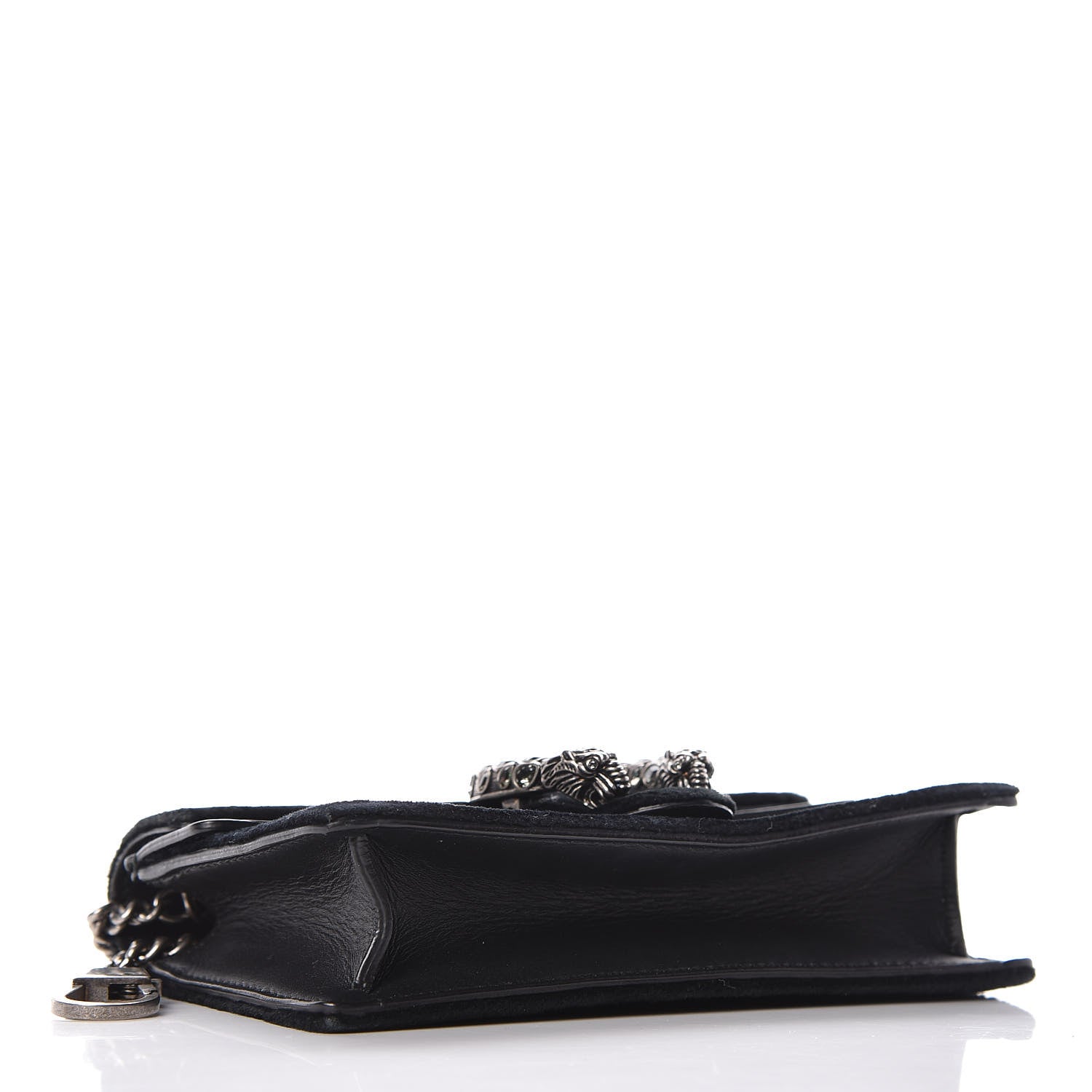 Gucci Suede Super Mini Dionysus Shoulder Bag Black 4 of 10