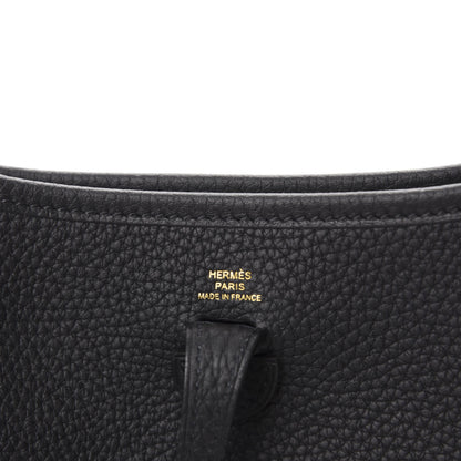 Hermes Taurillon Clemence Evelyne TPM Black 8 of 11