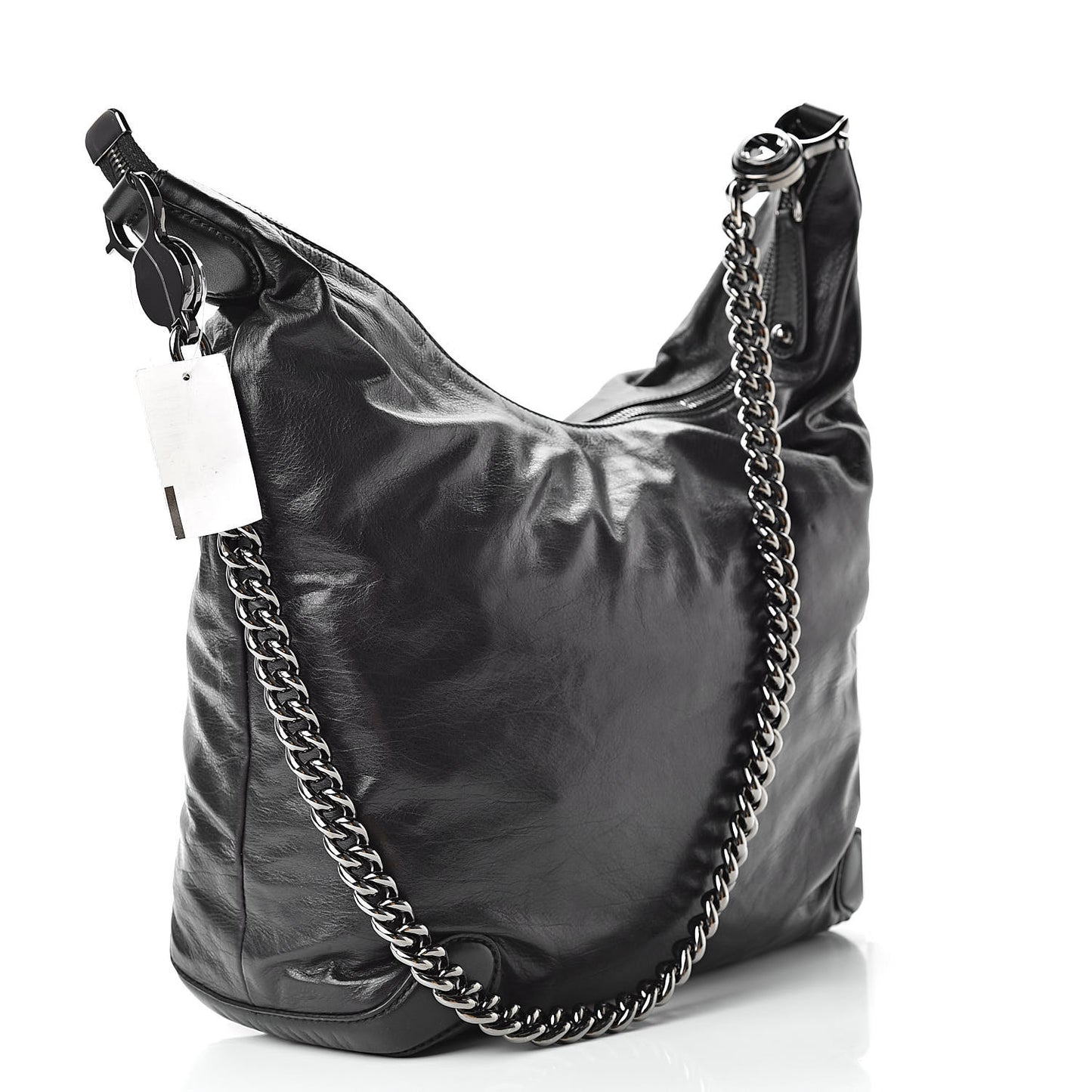 Calfskin Medium Galaxy Hobo Black