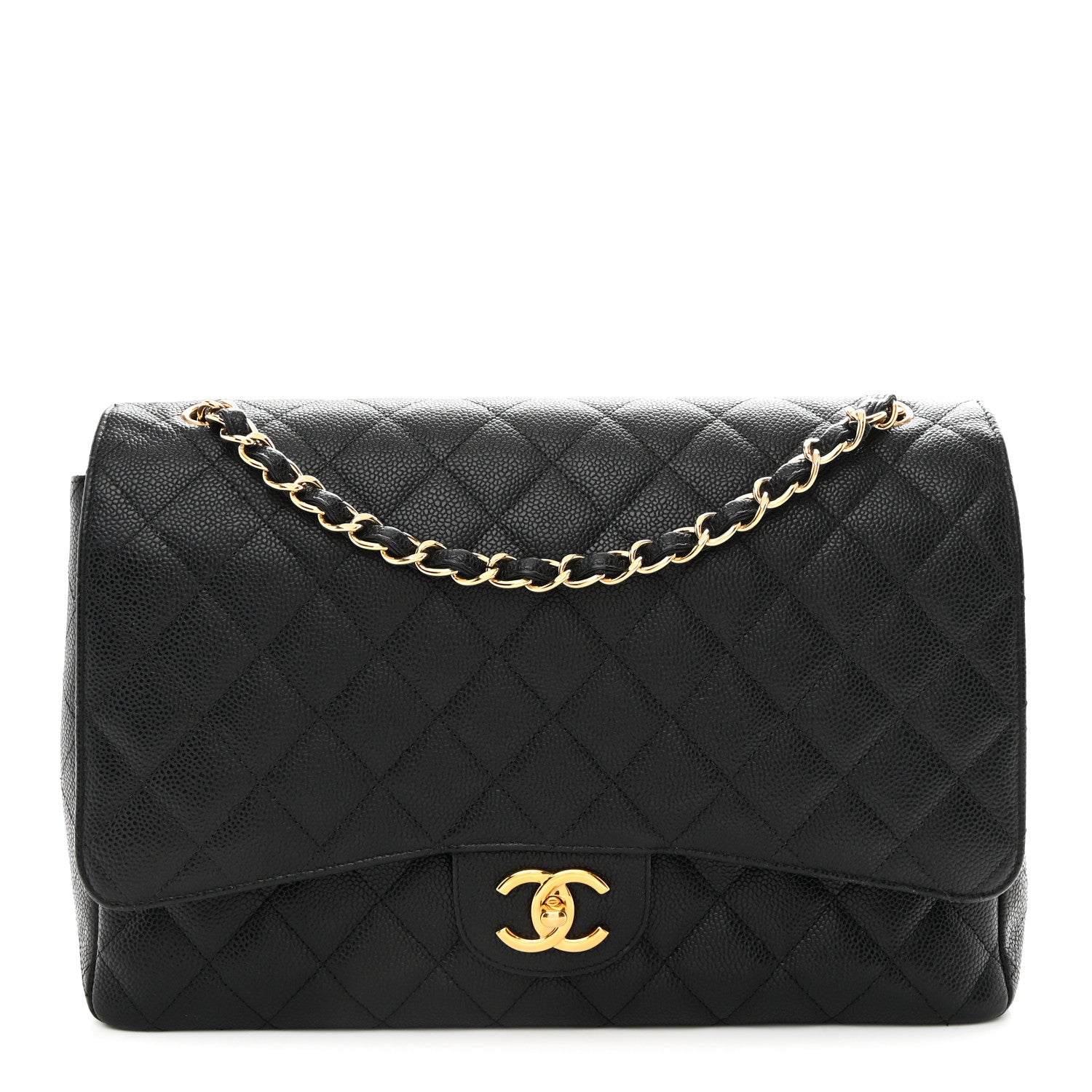 Chanel Caviar Quilted Maxi Double Flap Black 1 of 27