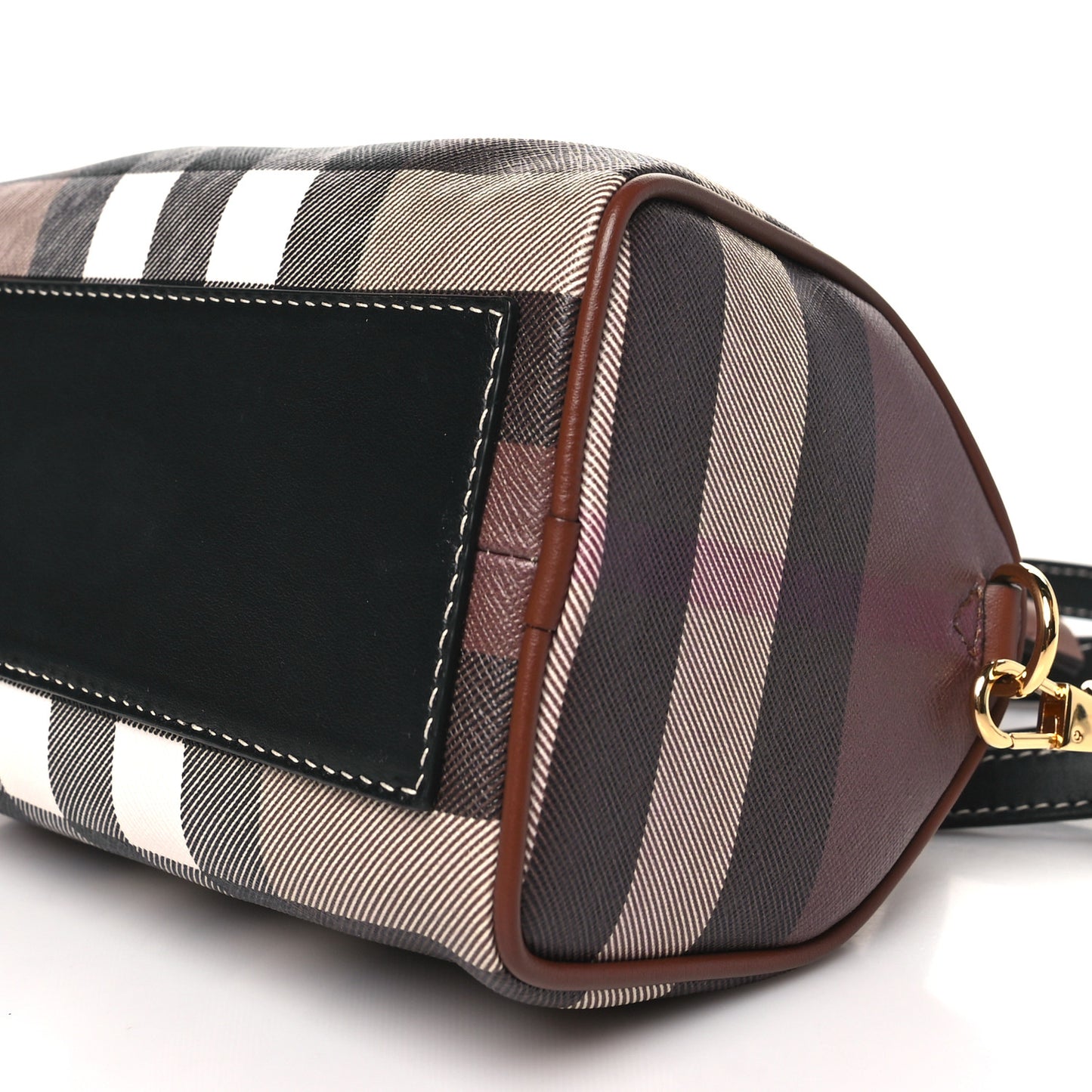 E-canvas Check Mini Bowling Bag Dark Birch Brown