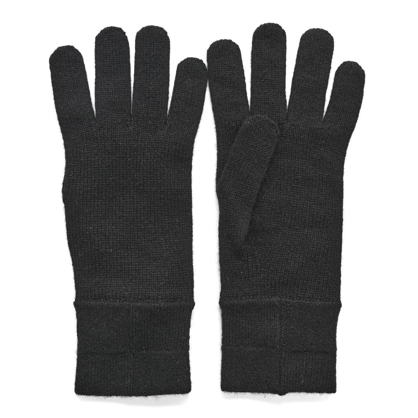 Cashmere Knit CC Gloves Black