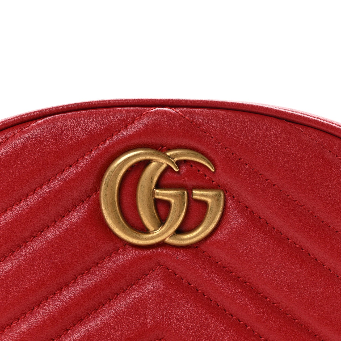 Calfskin Matelasse GG Marmont Belt Bag 75 30 Hibiscus Red