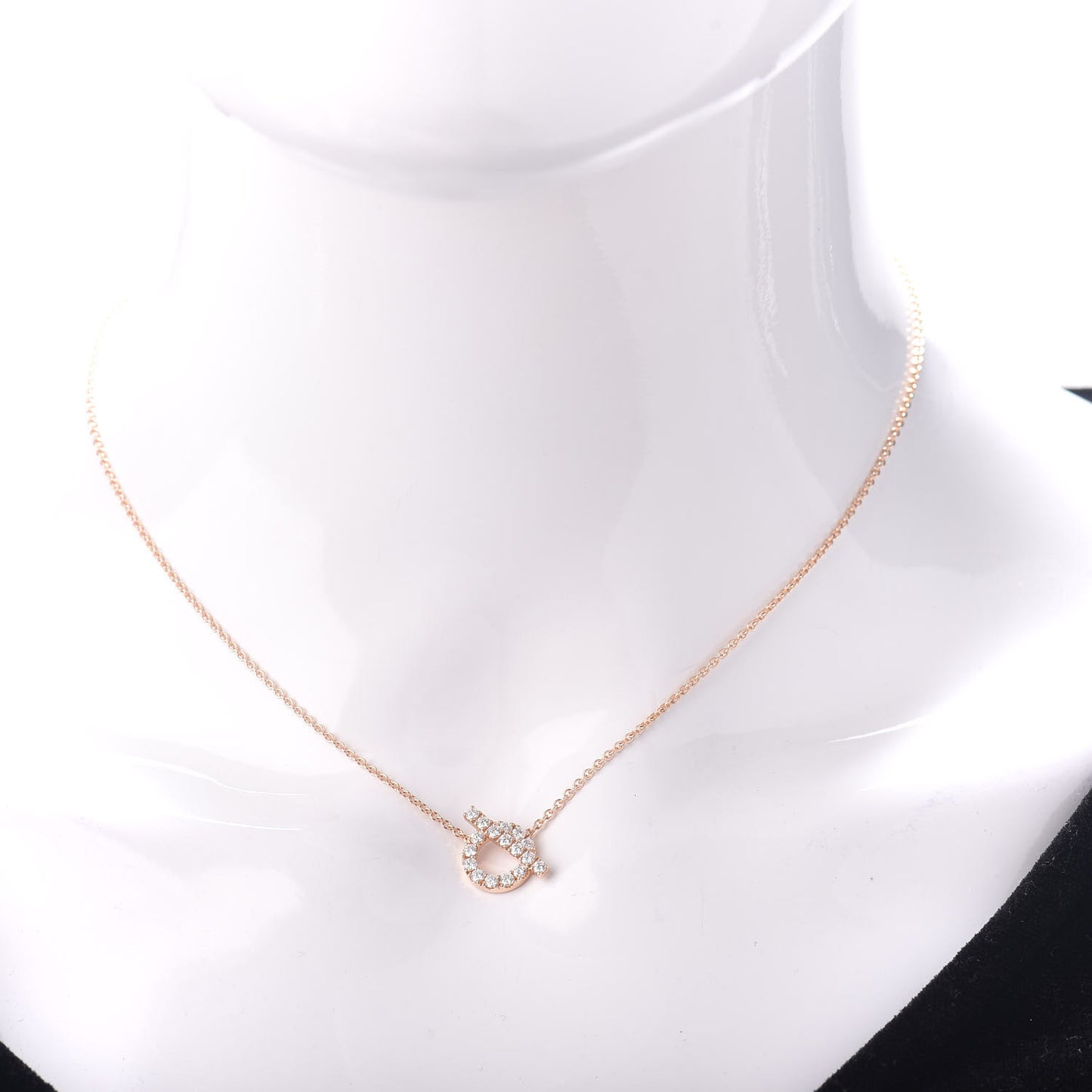 18K Rose Gold Diamond Finesse Pendant Necklace