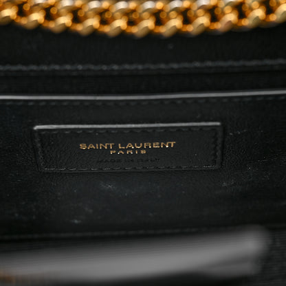 Saint Laurent Grain De Poudre Small Monogram Kate Satchel Black 5 of 7