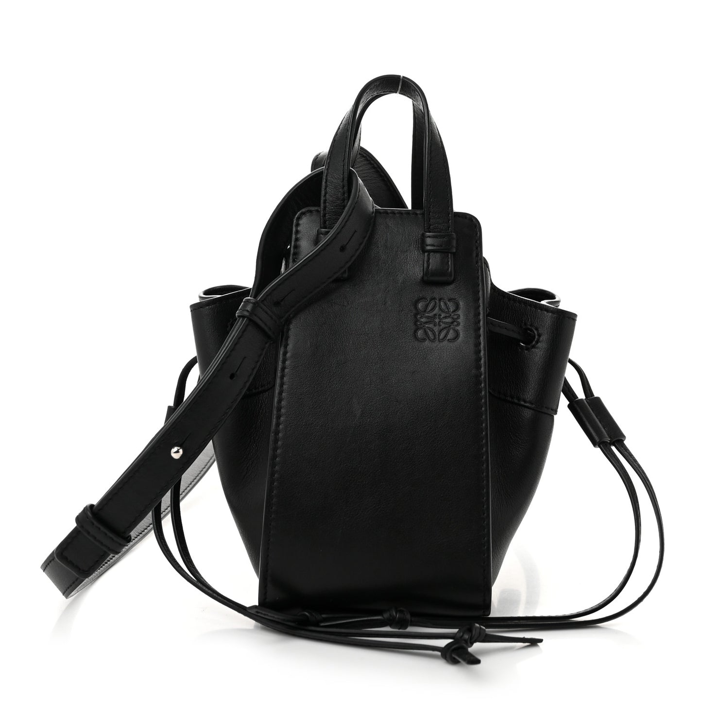 Calfskin Mini Hammock Shoulder Bag Black