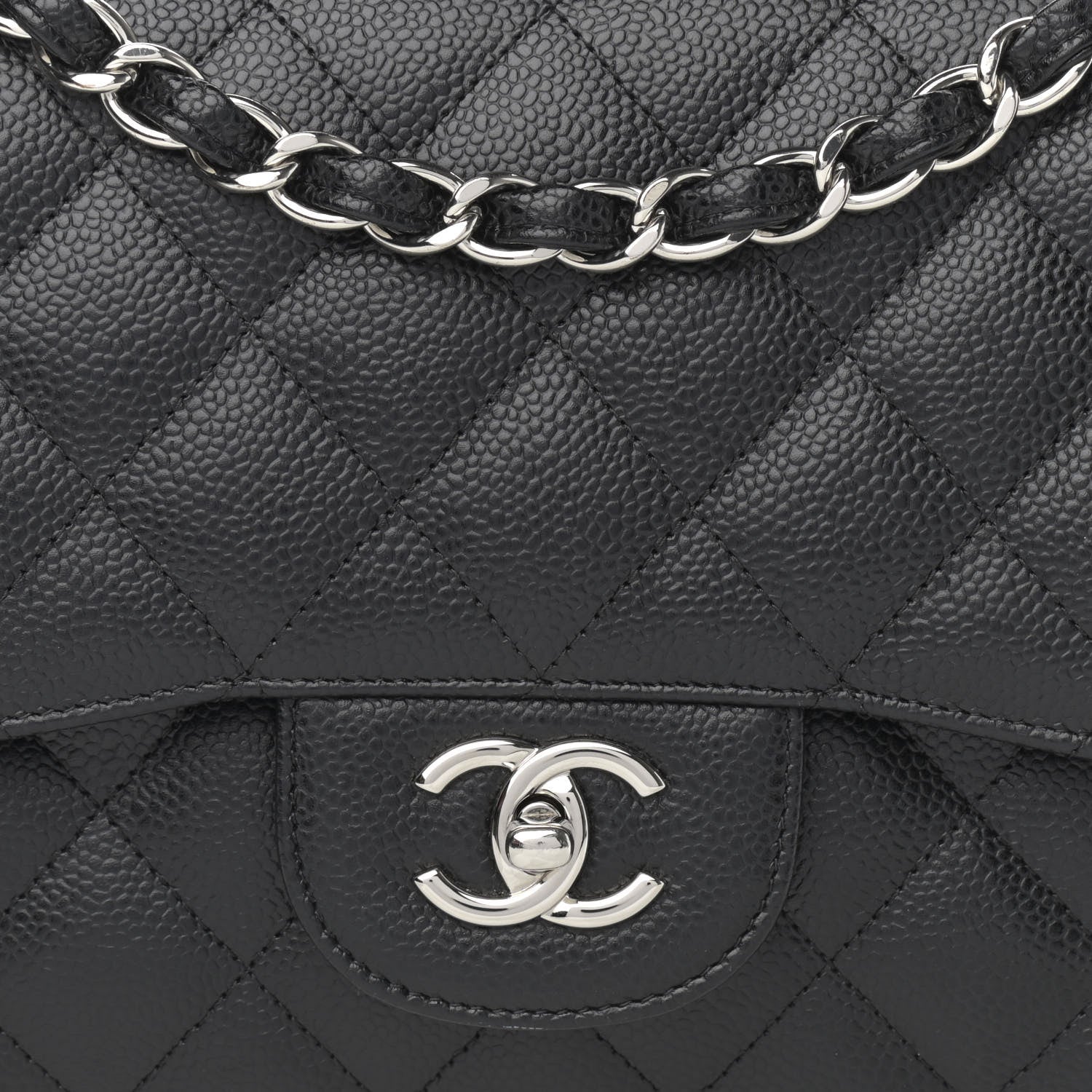 Chanel Caviar Quilted Jumbo Double Flap Black 8 of 11