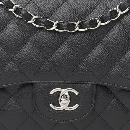 Chanel Caviar Quilted Jumbo Double Flap Black 8 of 11