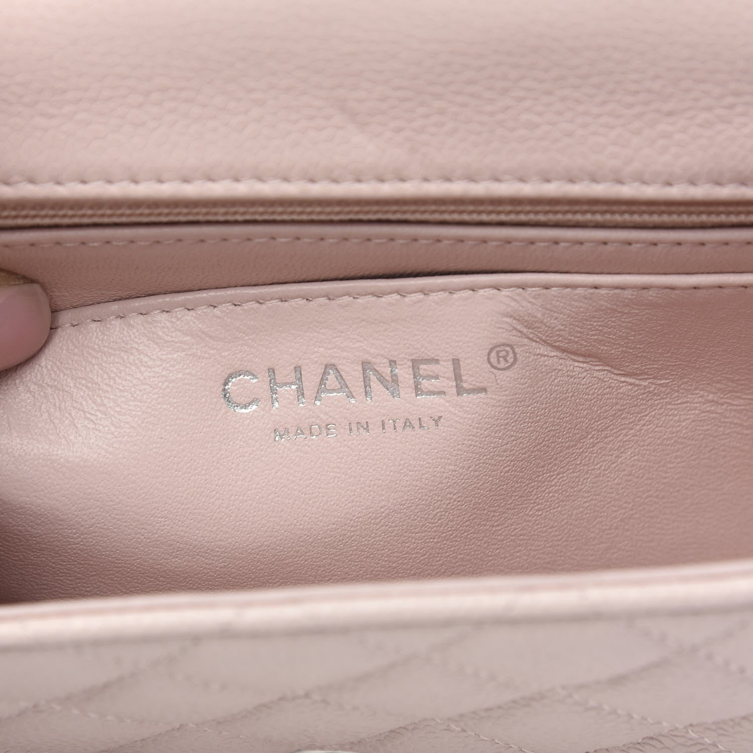 Chanel Caviar Quilted Mini Square Flap Pink 8 of 10