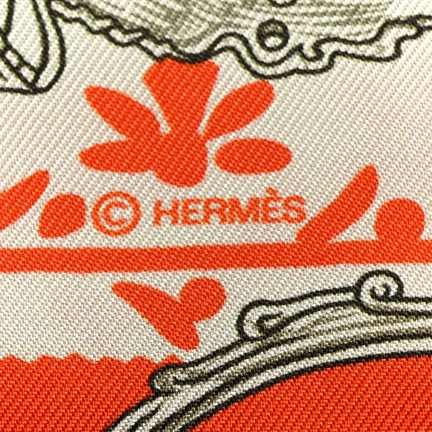 Silk Etriers Remix Twilly Verveine Orange Kaki