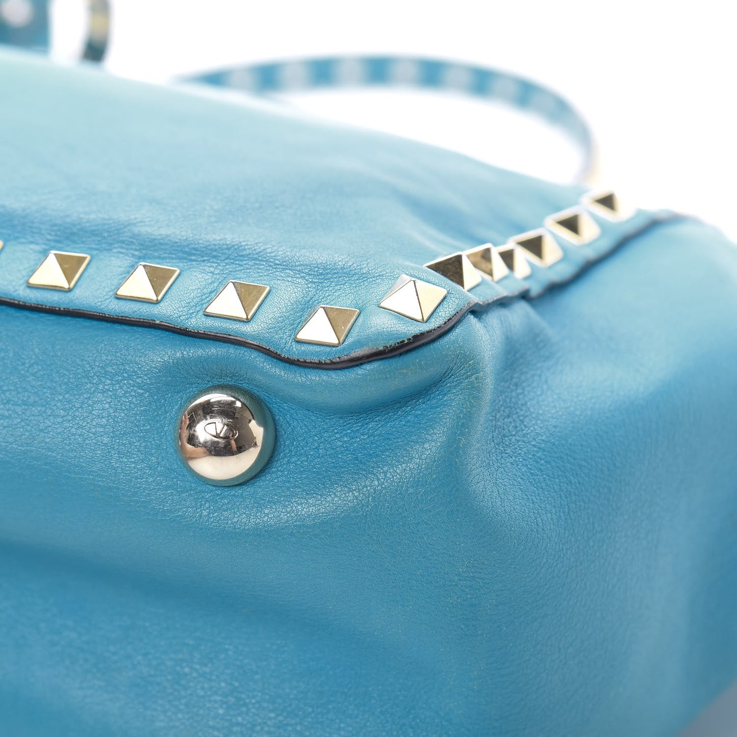Vitello Small Rockstud Tote Parrot