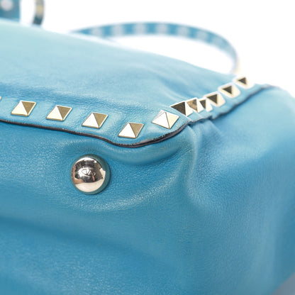 Valentino Garavani Vitello Small Rockstud Tote Parrot 10 of 17