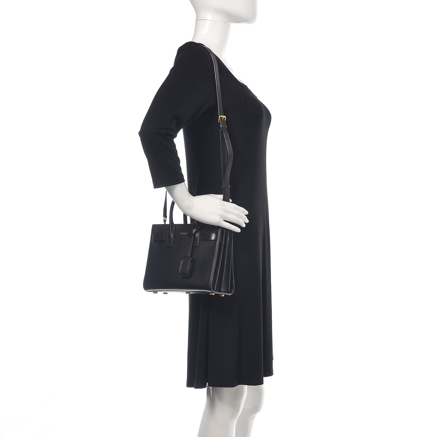 Saint Laurent Calfskin Nano Sac de Jour Black 2 of 22