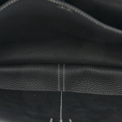 Hermes Taurillon Clemence Halzan 31 GM Black 5 of 8