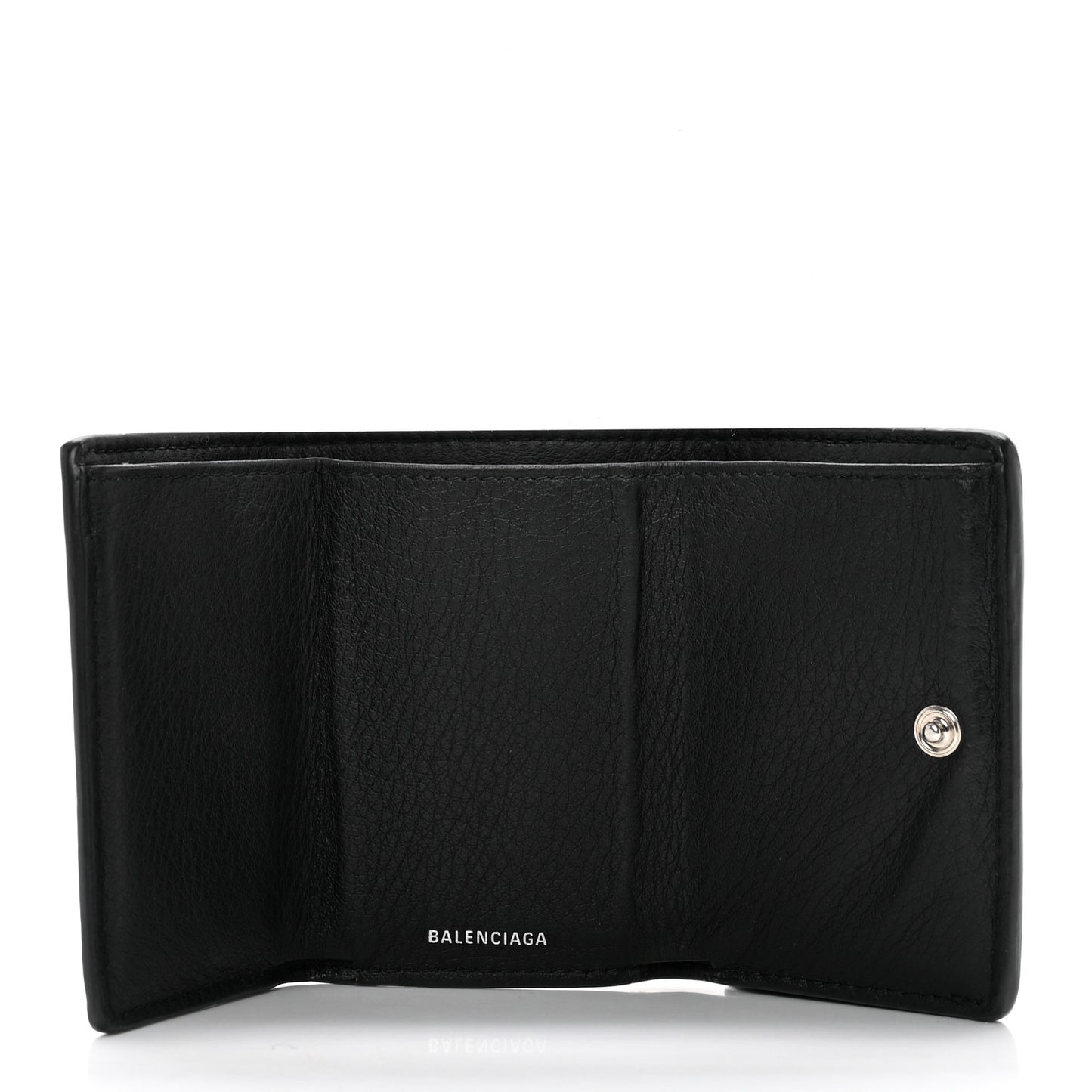 Calfskin Mini Papier Wallet Black