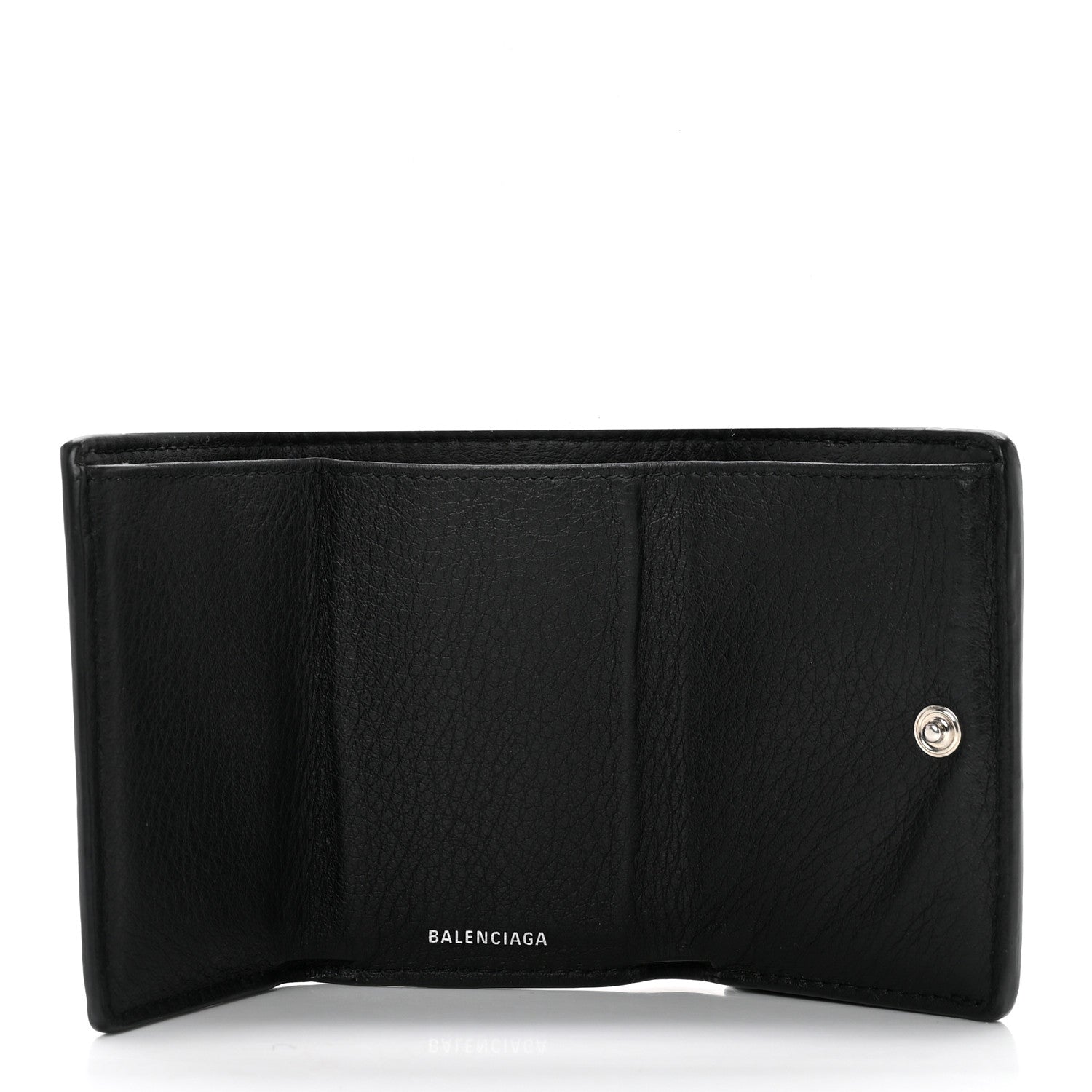 Balenciaga Calfskin Mini Papier Wallet Black 5 of 6