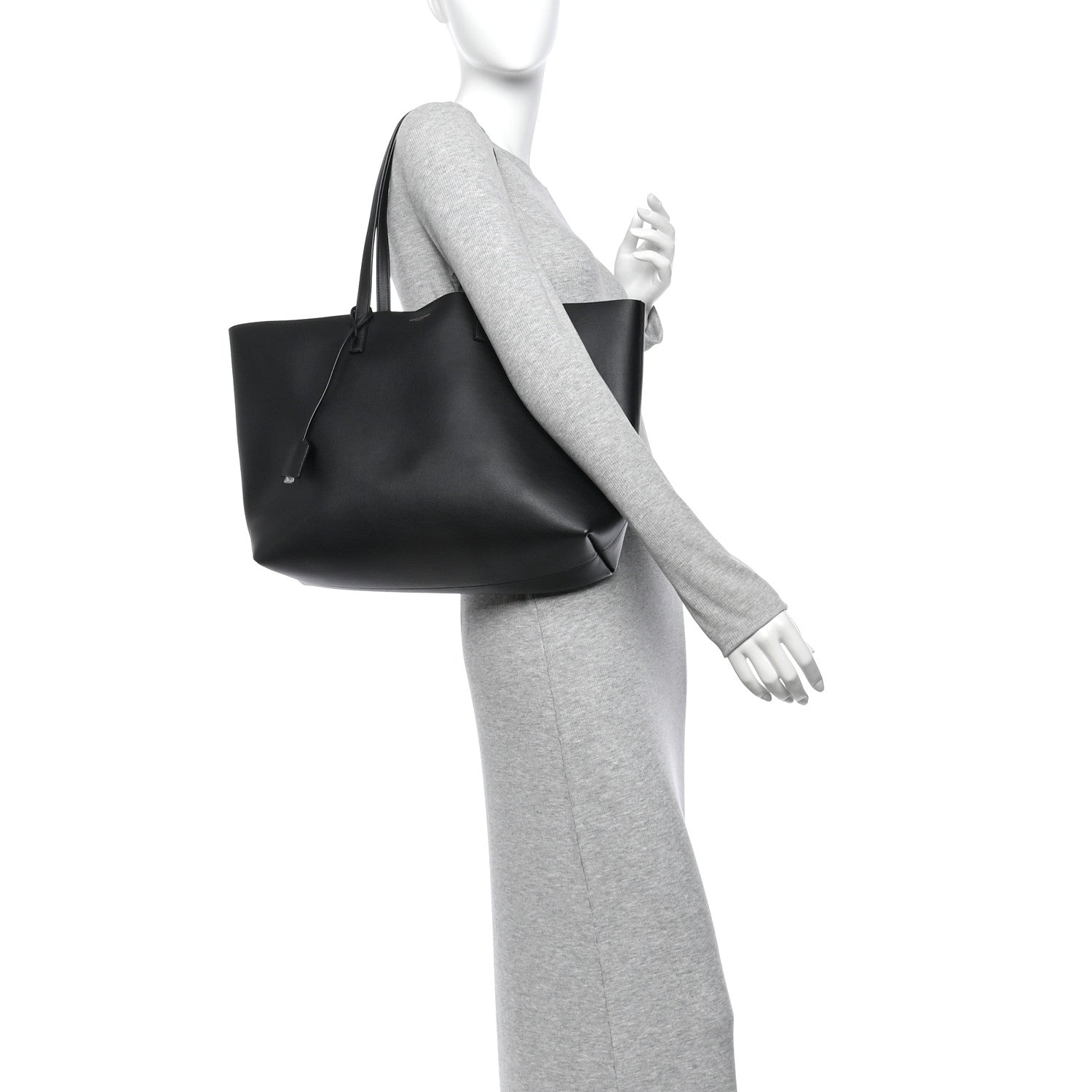 Saint Laurent Calfskin Large Shopping Tote Black 2 of 12