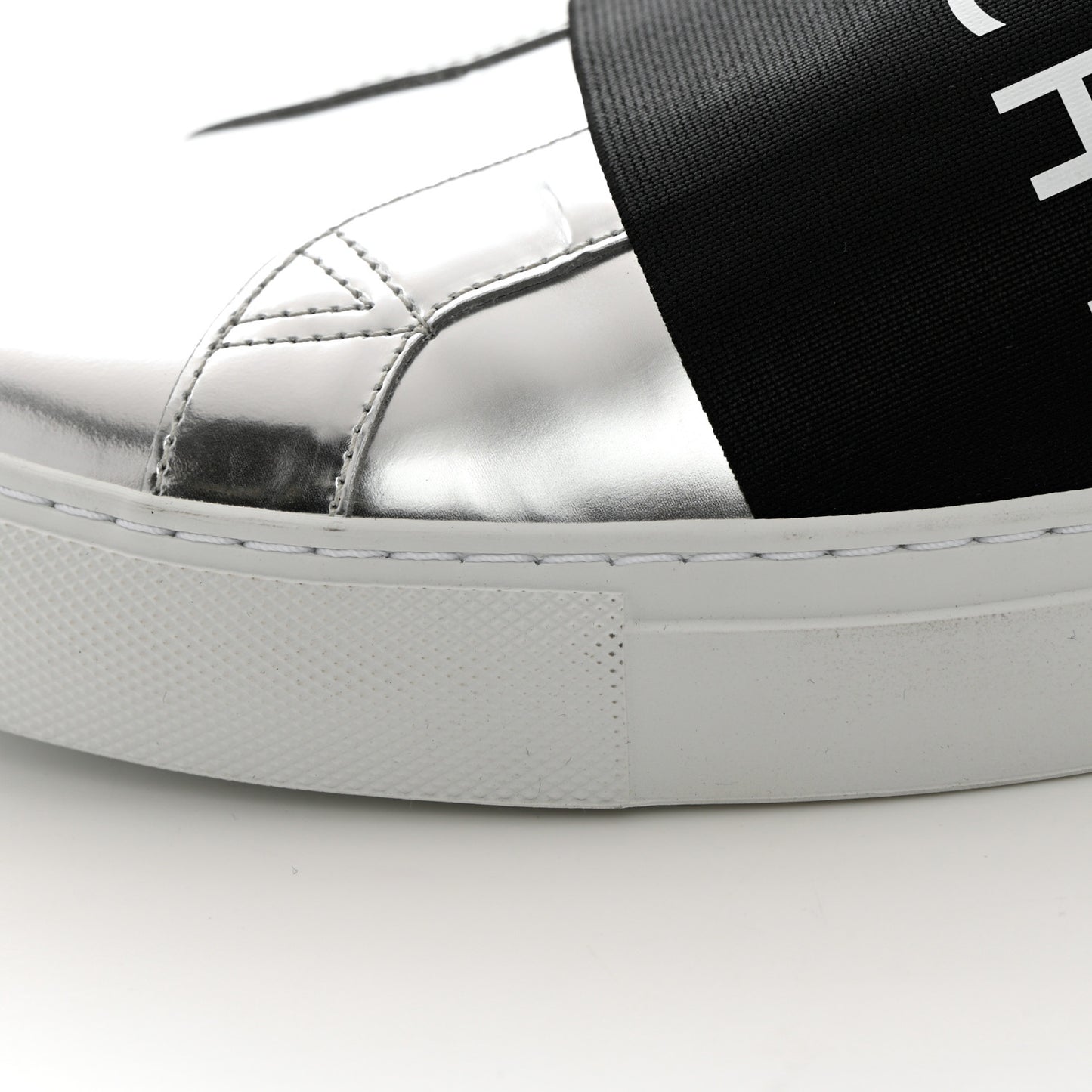 Calfskin Band Logo Mens Urban Street Sneakers 43 Silvery