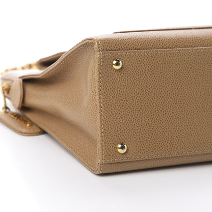 Chanel Caviar Flap Shoulder Bag Beige 9 of 11