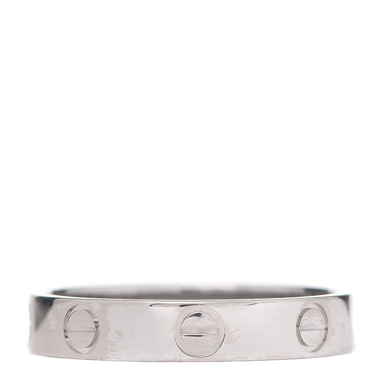 18K White Gold 3.5mm LOVE Wedding Band Ring 54 6.75