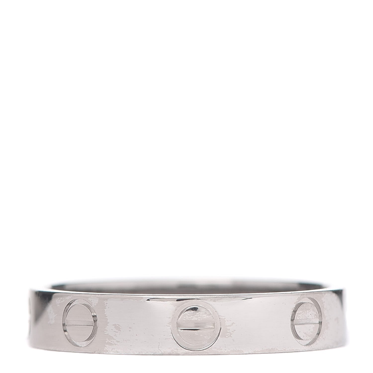 Cartier 18K White Gold 3.5mm LOVE Wedding Band Ring 54 6.75 1 of 4