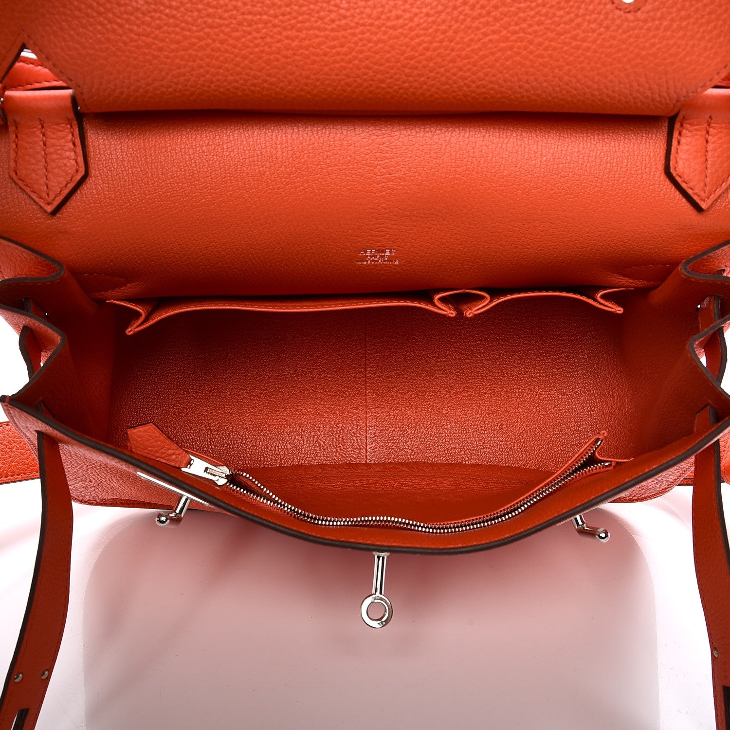 Hermes Taurillon Clemence Jypsiere 31 Orange Poppy 5 of 7