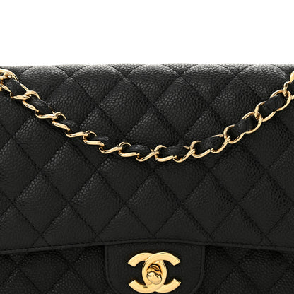 Chanel Caviar Quilted Medium Double Flap Black 8 of 15