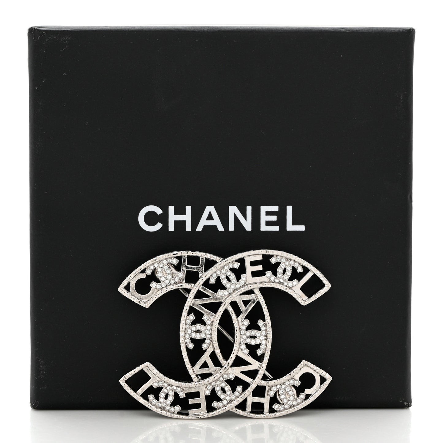 Crystal CC Brooch Silver
