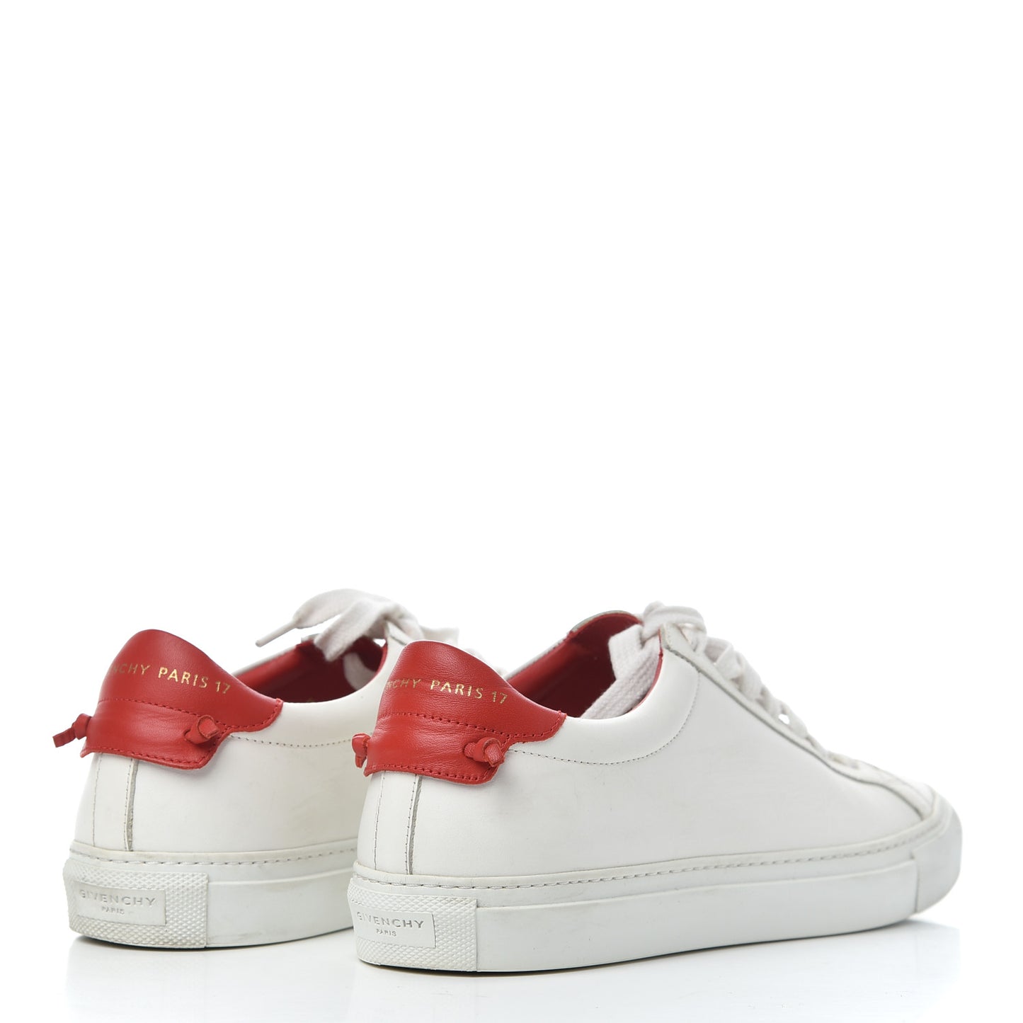 Calfskin Womens Urban Street Sneakers 38 White Red