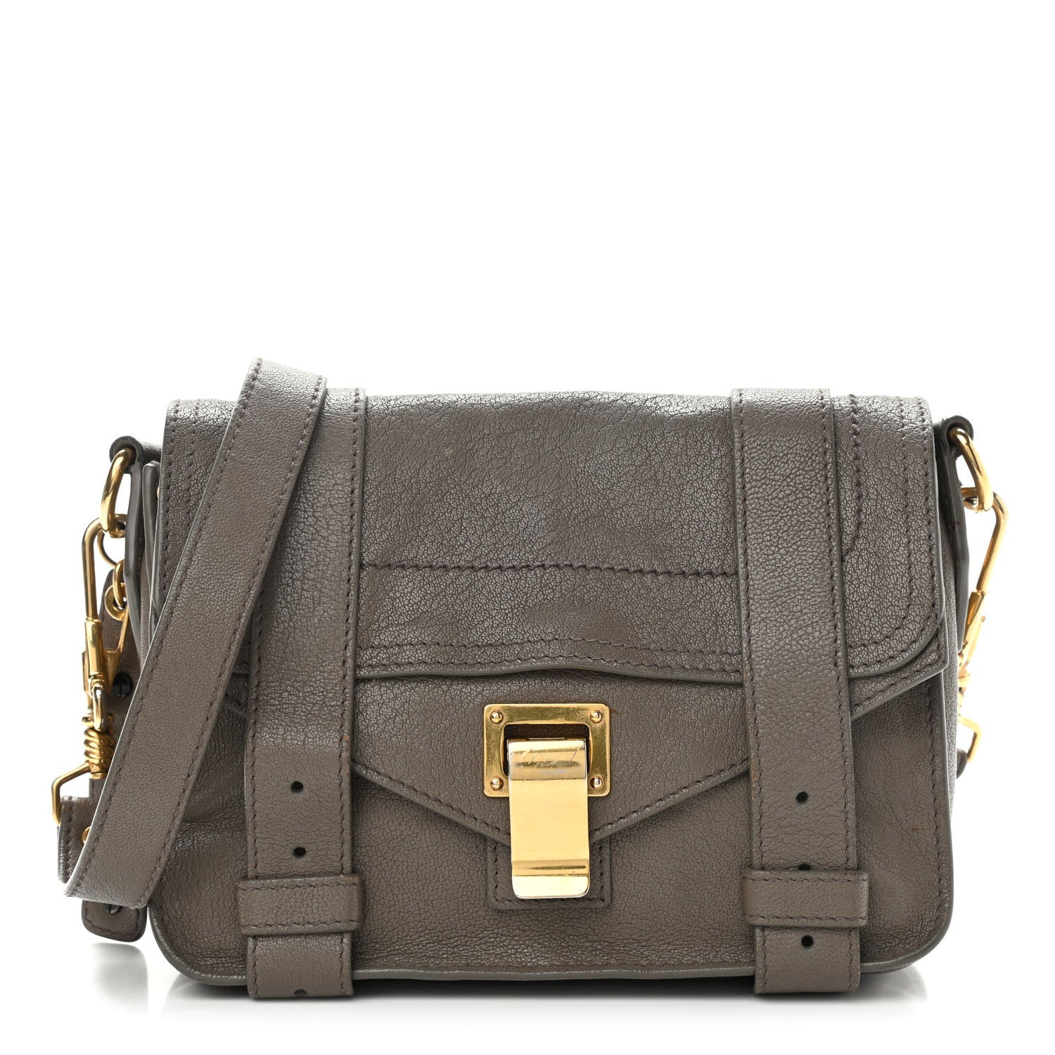 Proenza Schouler Lambskin PS1 Mini Pouch Messenger Smoke 1 of 20