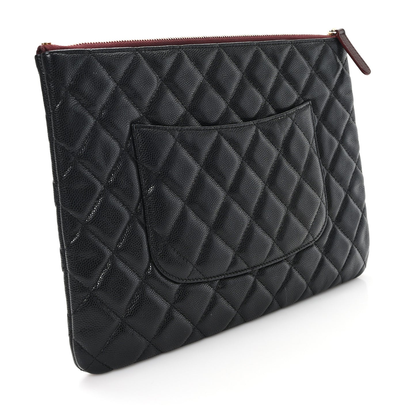 Caviar Quilted Medium Cosmetic Case Black