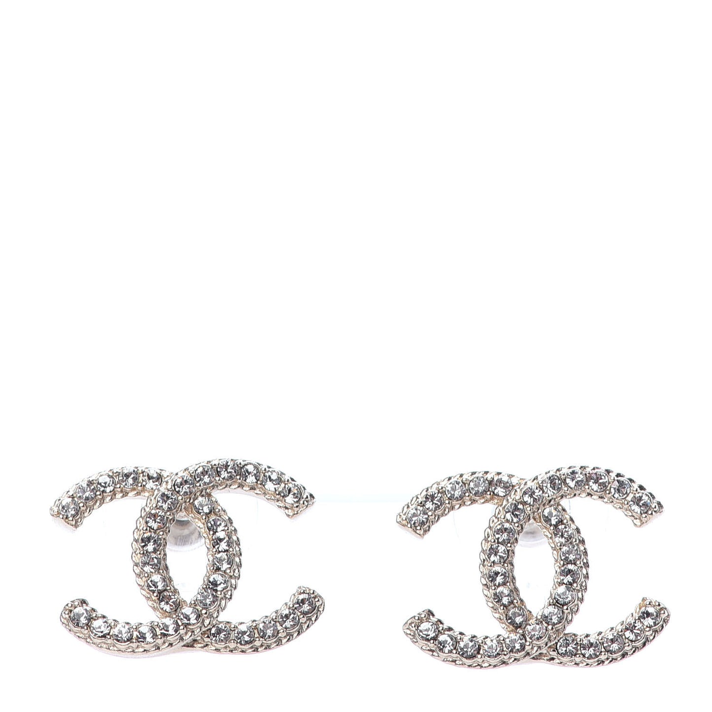 Crystal CC Earrings Light Gold