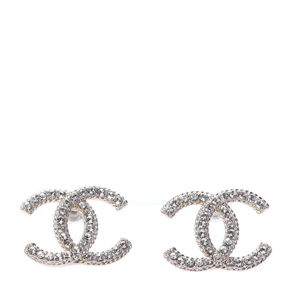 Chanel Crystal CC Earrings Light Gold 1 of 4