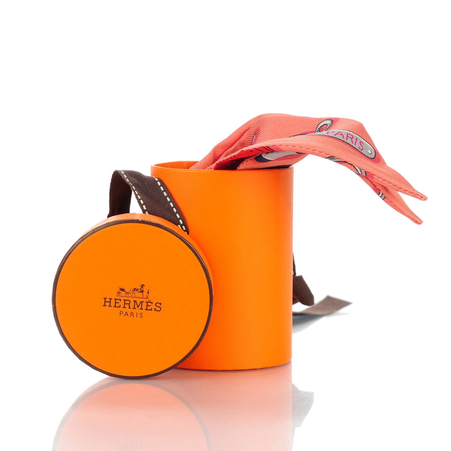 Hermes Silk Harnais Des Presidents Twilly Rose Poudre Bleu Vert 6 of 6