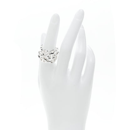Hermes Sterling Silver GM Chaine d'Ancre Enchainee Band Ring 55 7.25 2 of 5