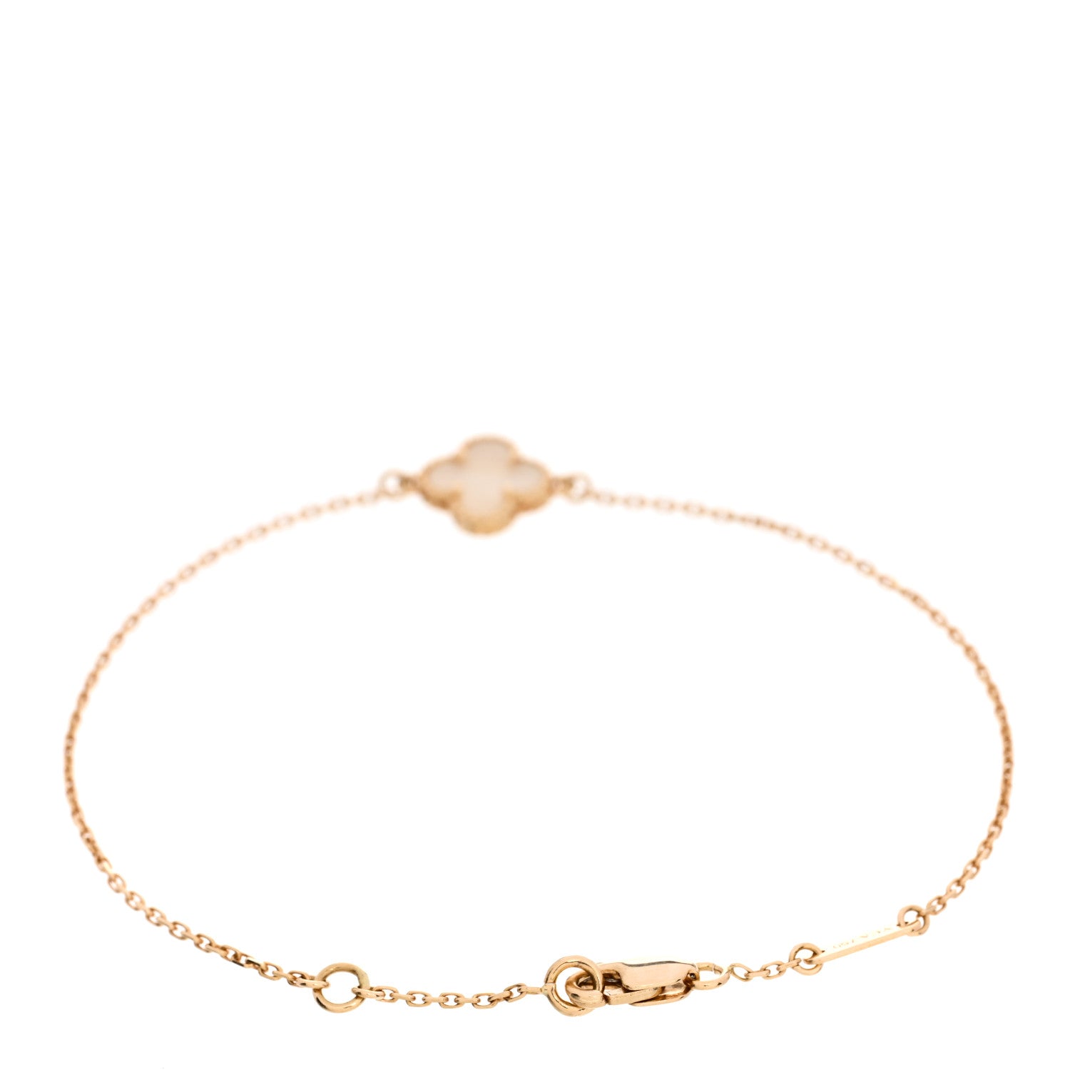 Van Cleef & Arpels 18K Yellow Gold Mother of Pearl Sweet Alhambra Bracelet 2 of 4