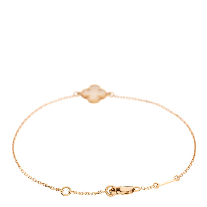 Van Cleef & Arpels 18K Yellow Gold Mother of Pearl Sweet Alhambra Bracelet 2 of 4