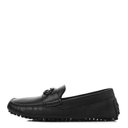 Gucci Soft Clove Calfskin Monochrome Mens Interlocking G Driver Loafers 9 Black 1 of 8