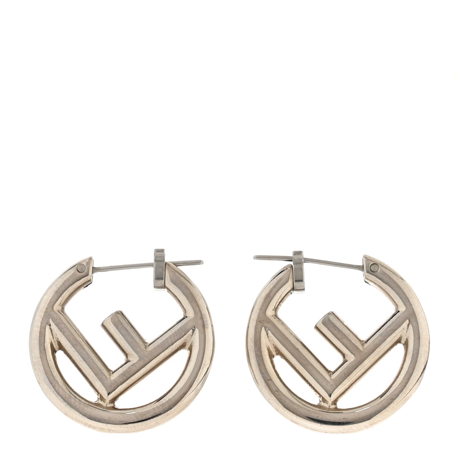 Fendi Metal F is Fendi Hoop Earrings Silver 1 of 5