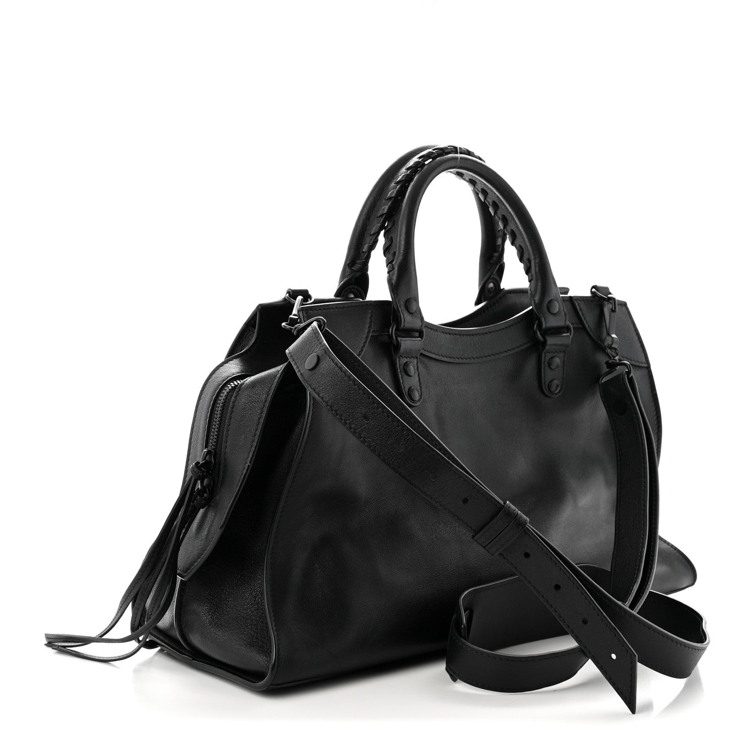 Balenciaga Grained Calfskin Neo Classic Black Hardware Medium City Black 3 of 9