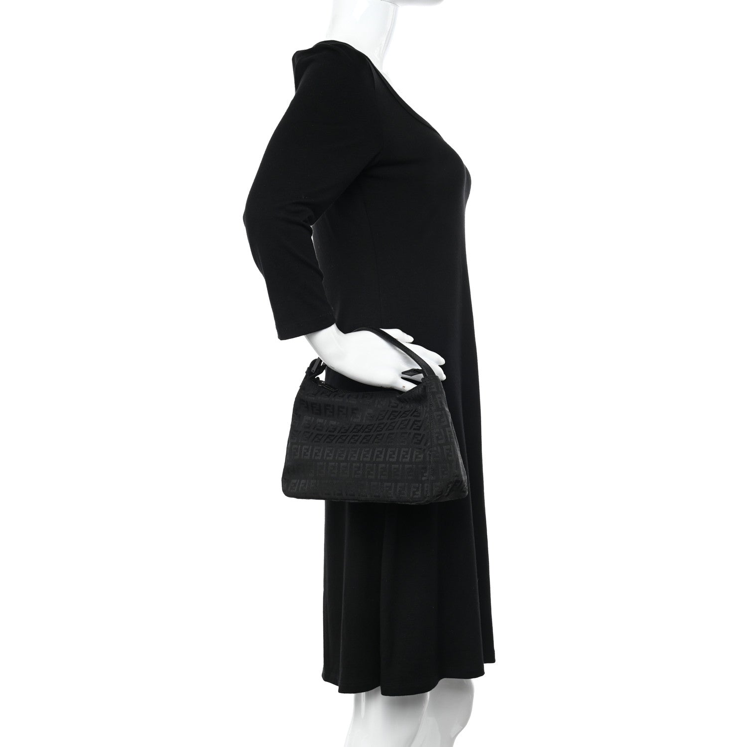 Fendi Zucchino Mini Pochette Black 2 of 9