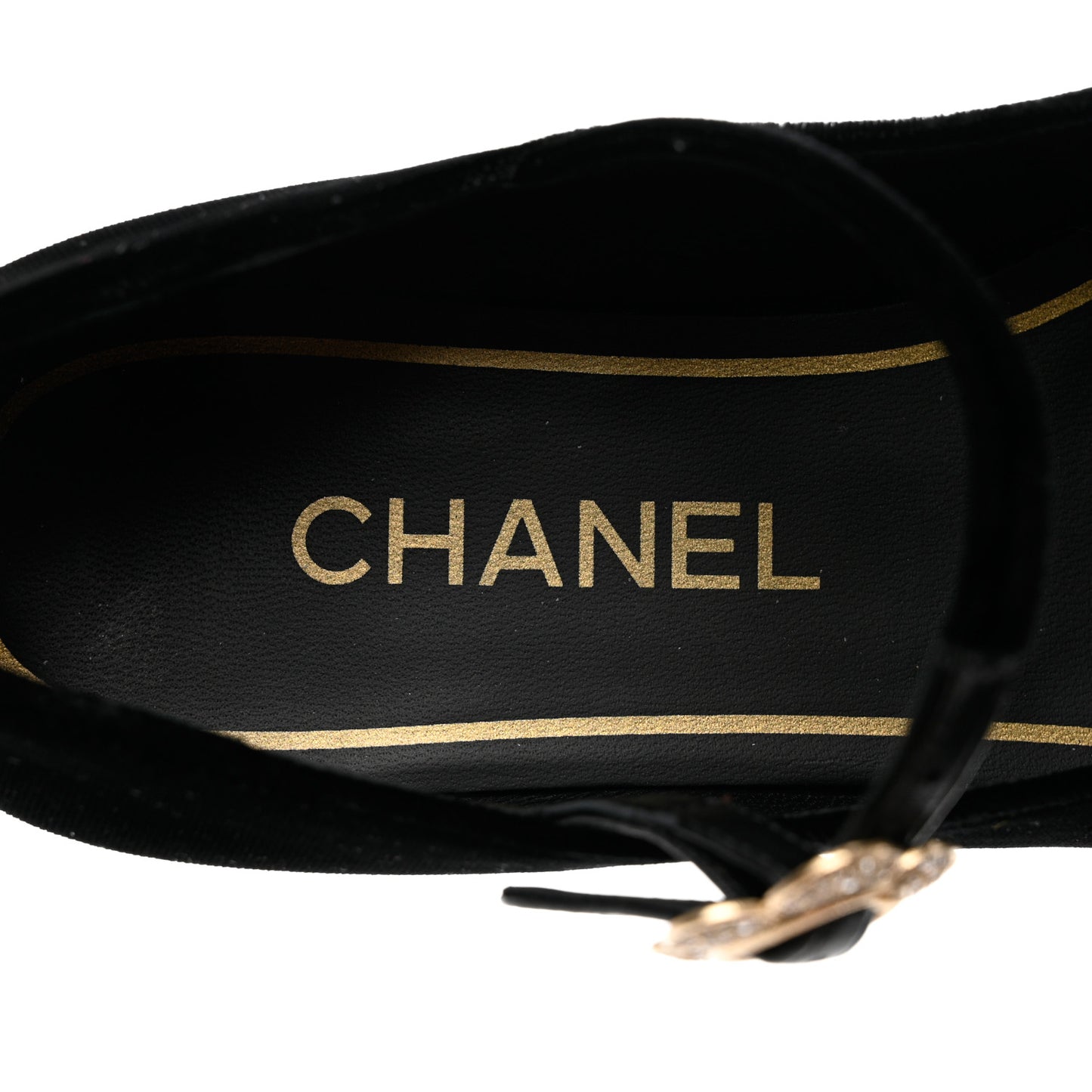 Velvet Grosgrain Mary Jane Flats 36.5 Black