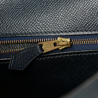 Hermes Courchevel Retourne Kelly 28 Bleu Marine 27 of 48