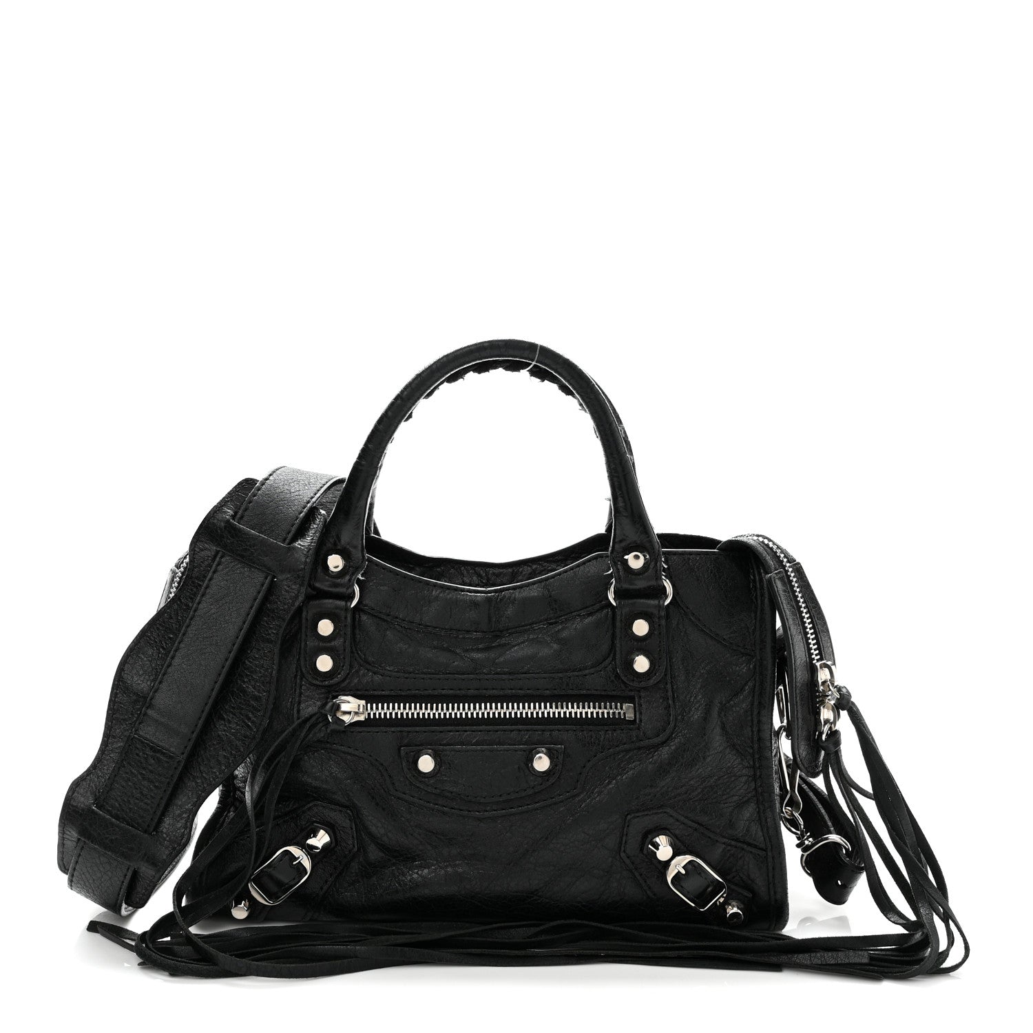 Balenciaga Agneau Classic Silver Hardware Mini City Black 1 of 12