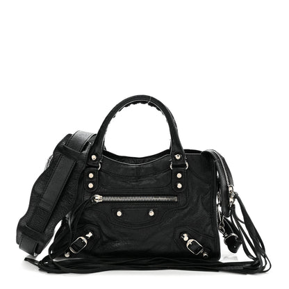 Balenciaga Agneau Classic Silver Hardware Mini City Black 1 of 12