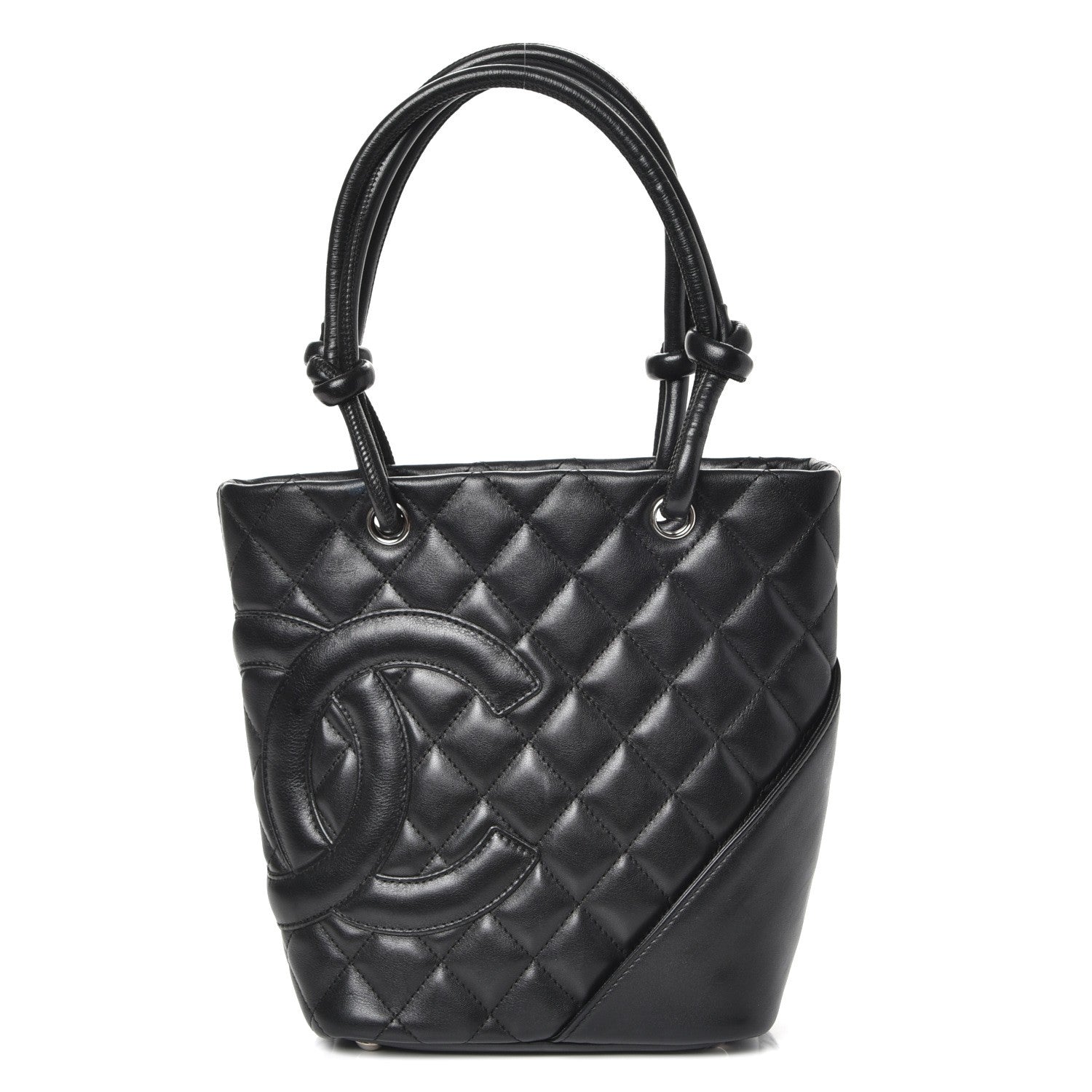 Chanel Calfskin Quilted Small Cambon Tote Black 1 of 8