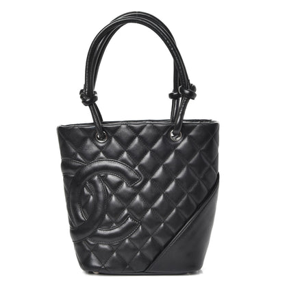 Chanel Calfskin Quilted Small Cambon Tote Black 1 of 8